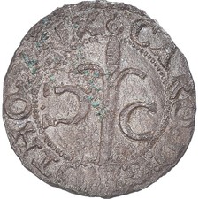 Régions françaises, LORRAINE, Charles III, Double Denier, Nancy, Cuivre, TTB