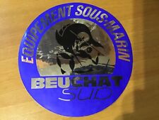 Autocollant ancien sticker SUBMARINE BEUCHAT  combinaison bouteille plongée mer