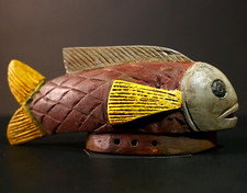 Masque tribal africain poisson