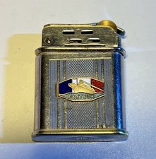 Rare Briquet ancien MÉTÉOR Avec Insigne paquebot PASTEUR 