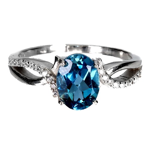 Bague argent 925 - en, gemme
