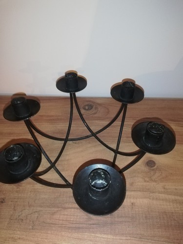 Chandelier noir fer - , forgé