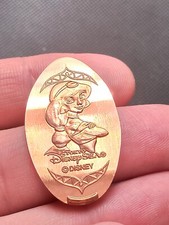 COIN PRESSED PIECE PENNY DISNEY JASMINE ALADIN DISNEYLAND TOKYO RARE COLLECTION