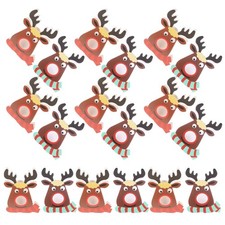 50 porte-sucettes en papier - Motif rennes - Emballages cadeaux de Noël