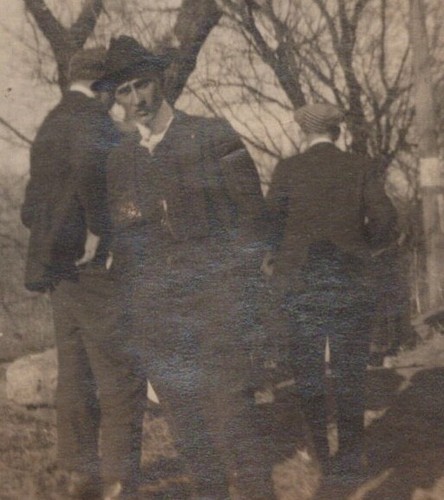 1910s handsome man with group - handsome,