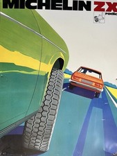 PLAQUE PUBLICITAIRE MICHELIN 80x60 Cm ANCIENNE MÉTAL
