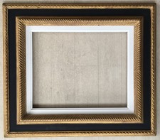 cadre en bois sculpté noir et doré format 6F pour tableau 41x33cm montparnasse