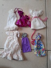 VÊTEMENT BARBIE VINTAGE- LOT DE 6 ROBES - ANNÉES 80