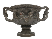 Ancienne Coupe de Warwick en Bronze style Barbedienne XIXème bacchus satyres ...