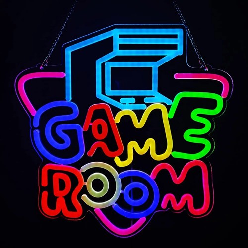 Enseigne néon game room - enseigne,