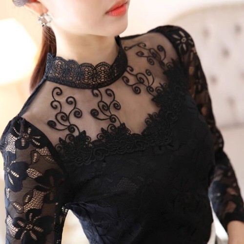 Femme maille dentelle chemise - femme,