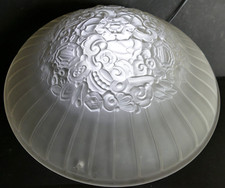 VASQUE  Verre pressé ART DECO  Des Hanots pour Hettier et Vincent Era Muller