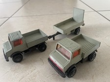 Superbe unimog Mercedes X 2 de marque matchbox k30 1978 Avec 1 Remorque