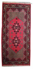 Tapis berbère vintage algérien fait à la main – 1970s – 101 cm x 215 cm