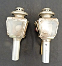  paire de phares lanternes LUCIDUS acetylene voiture ancienne avec support