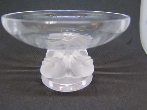 Lalique nogent footed compote - footed,