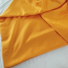 UN DOUBLE RIDEAUX ORANGE A RUFLETTE H 120  CM Large 148 CM