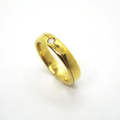 Anneau homme jaune - anneau, 18k