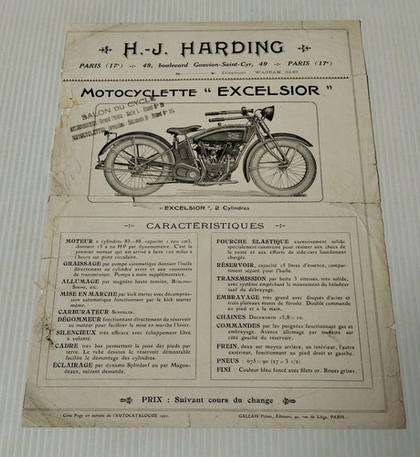 Excelsior cylindres 1921 - 2, de