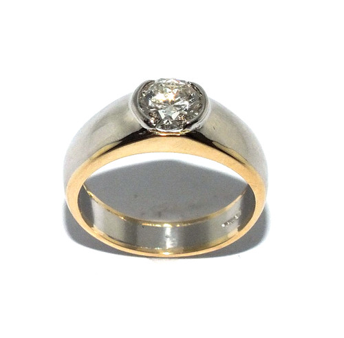 Bague platine or jaune - platine,
