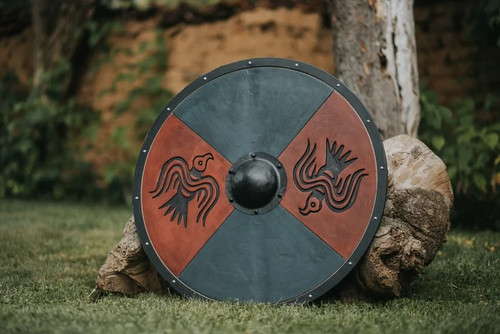 Bouclier viking corbeaux