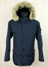 VESTE MATELASSÉE À CAPUCHE HOMME CARHARTT BLEU MARINE FOURRURE X ANCHORAGE PA...