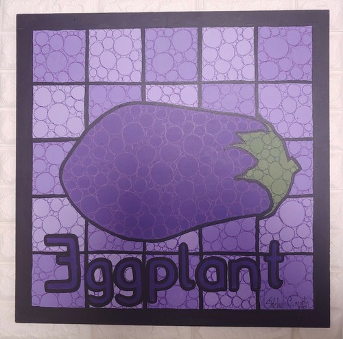 Eggplant purple acrylic paint - eggplant,