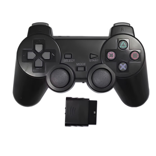 Manette sans fil noire ps2 - manette,