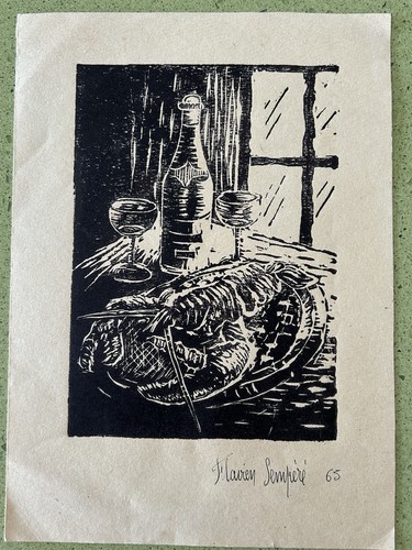 Lithographie gravure nature - gravure,