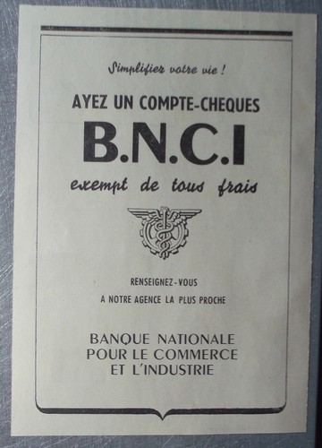 Publicité bnci banque advert - publicité,