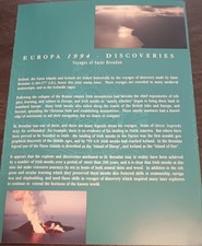 Vintage Europa Stamp Set 1994. Includes 3 Mini Sheets. Voyages Of Saint Brendan.