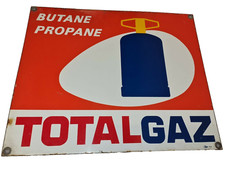 plaque émaillée TOTAL gaz 