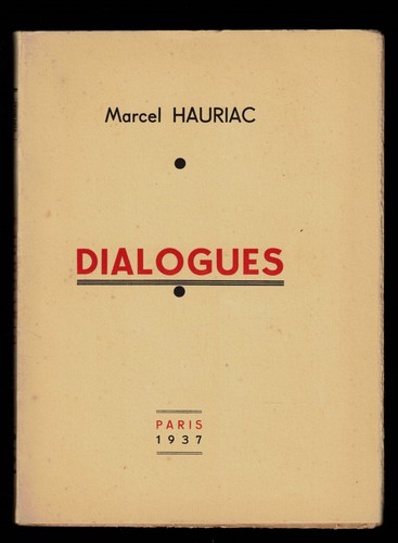 Dialogues marcel hauriac - dialogues, [marcel