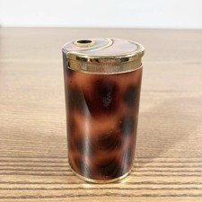 Briquet vintage Colibri London années 70 | Design écaille brune et laiton doréBr