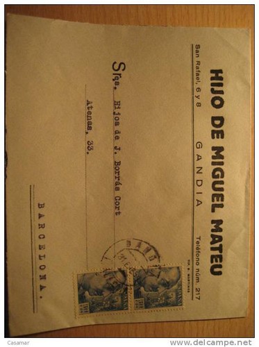 Valencia gandia 1954 timbres - 2,