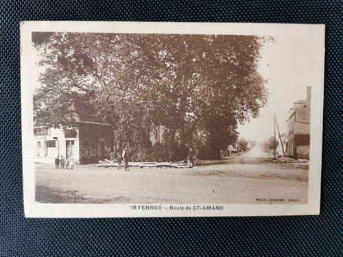 Cpa myennes route de - myennes,
