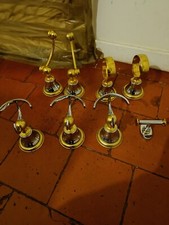 Lot De Porte Manteau  Divers Et Support De Tringle Paralux En Métal Chromé