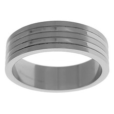 BAGUE Homme en Acier Inoxydable - TAILLE 56 DISPO - Homme