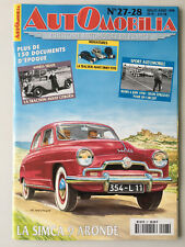 Revue   AUTOMOBILIA   N°27-28  1998  Simca 9 Aronde  Traction Avant  Dinky Toys