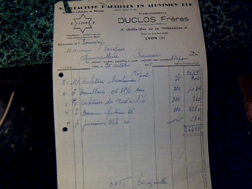Facture lettre 1956 - lettre, de