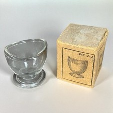 Coquetier ou rince œil en verre vintage avec boîte d’origine R.F.212 Rétro