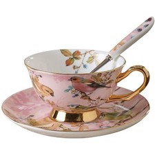 Service à Café Thé Porcelaine Anglais Tasses à Thé Porcelaine à la Cendre d’O...