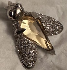 Broche Signé Thierry Mugler - Haut Couture Vintage Old Brooch. Abeille. RARE MOD
