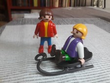 Sport d'hiver PLAYMOBIL Vintage 1992/95 - Deux fillettes, une luge, des jeux !