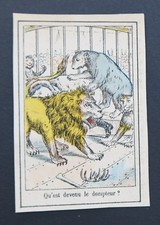 Chromo JEU DEVINETTE Lion