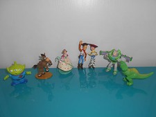 Lot 7 Figurines Toy story Disney Woody Rex buzz alien Pile poil bo peep jessie