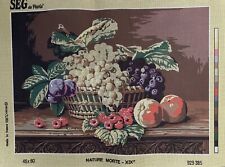 @***&SUPERBE CANEVAS NEUF SEG 60X45CM- NATURE MORTE XIX eme**@@