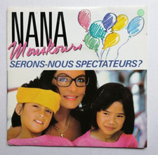 NANA MOUSKOURI Serons-nous spectateurs? B/W PIERRE BAROUH 7" 45T Promo Vynil EX