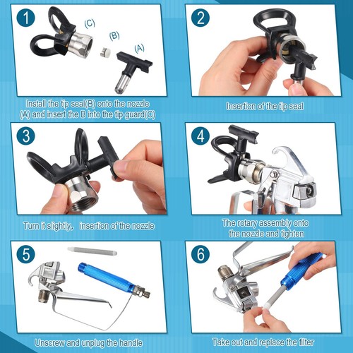 Set airless sprayer tips - airless,