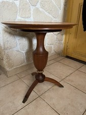 Table Basse Gueridon Tripode Art Deco Palissandre Attributs Laiton